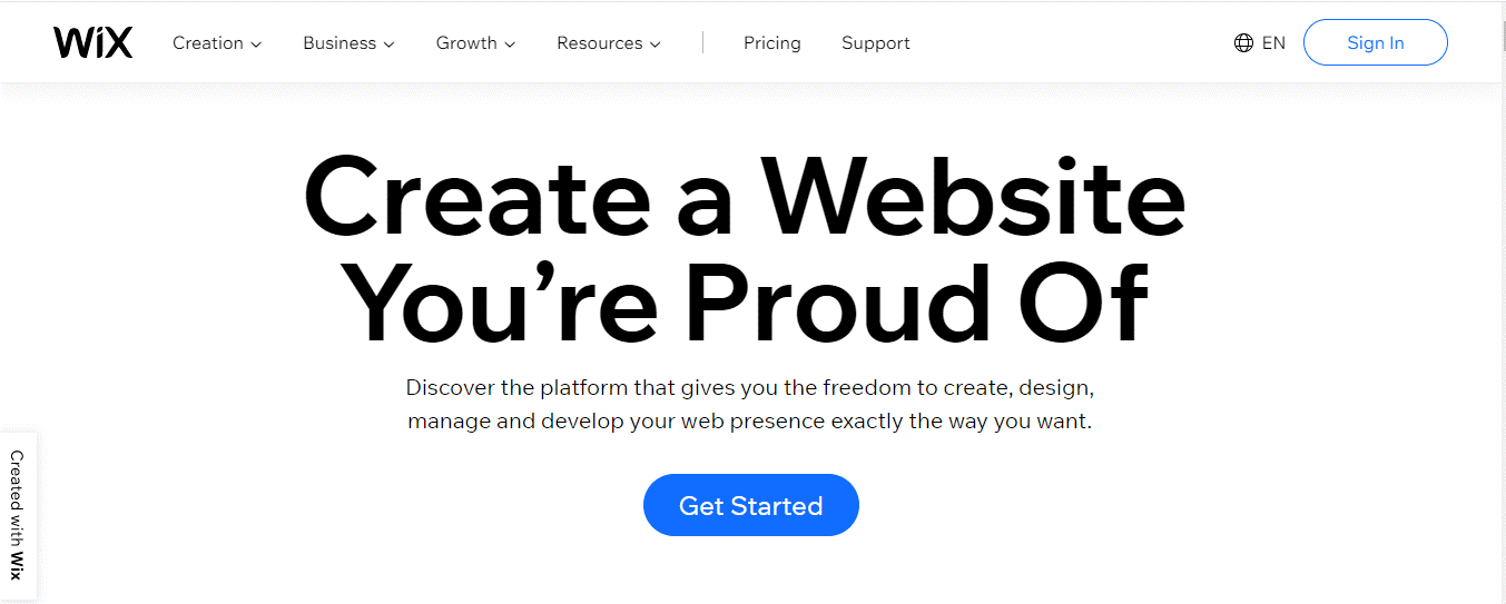 wix website builder