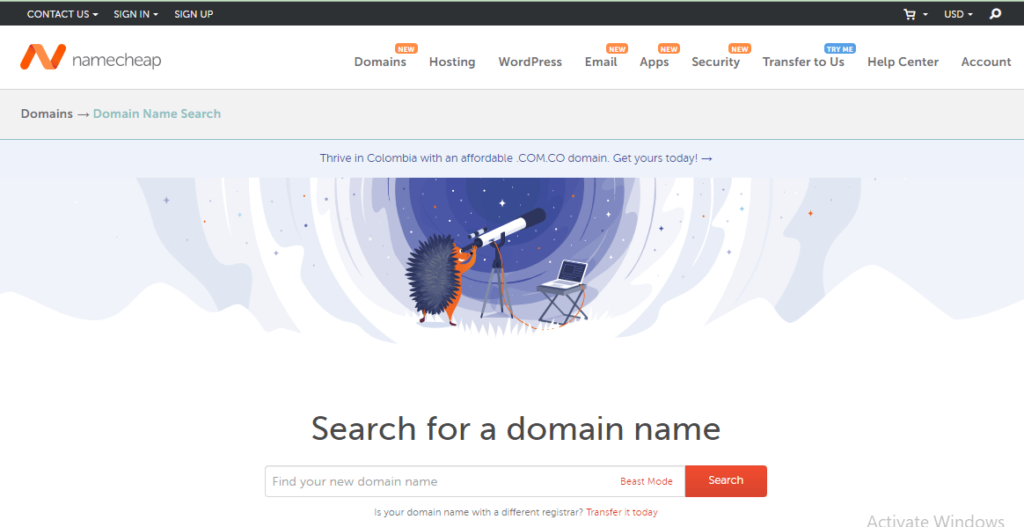 namecheap domain name