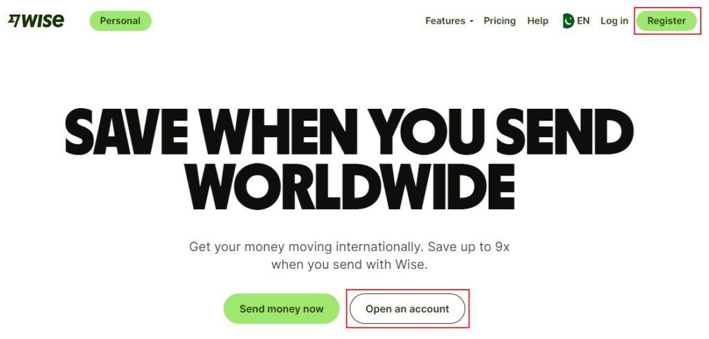 Create or open Wise usd account in Pakistan