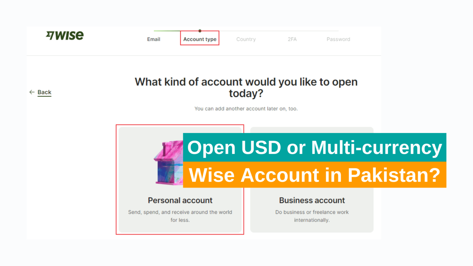 How to Open Wise USD Account in Pakistan