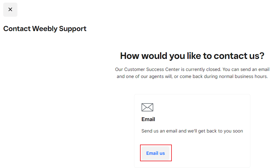 weebly email support
